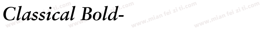 Classical Bold字体转换